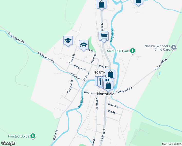 map of restaurants, bars, coffee shops, grocery stores, and more near 37 Carpenter Street in Northfield
