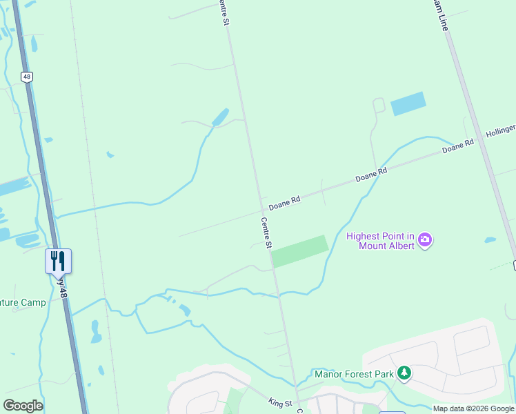 map of restaurants, bars, coffee shops, grocery stores, and more near 19758 Centre Street in East Gwillimbury