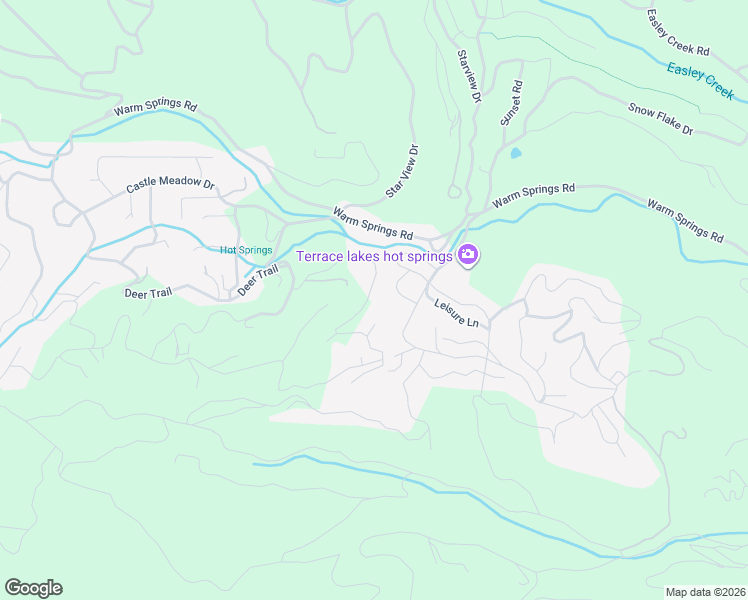 map of restaurants, bars, coffee shops, grocery stores, and more near 44 Sky Ridge Drive in Garden Valley