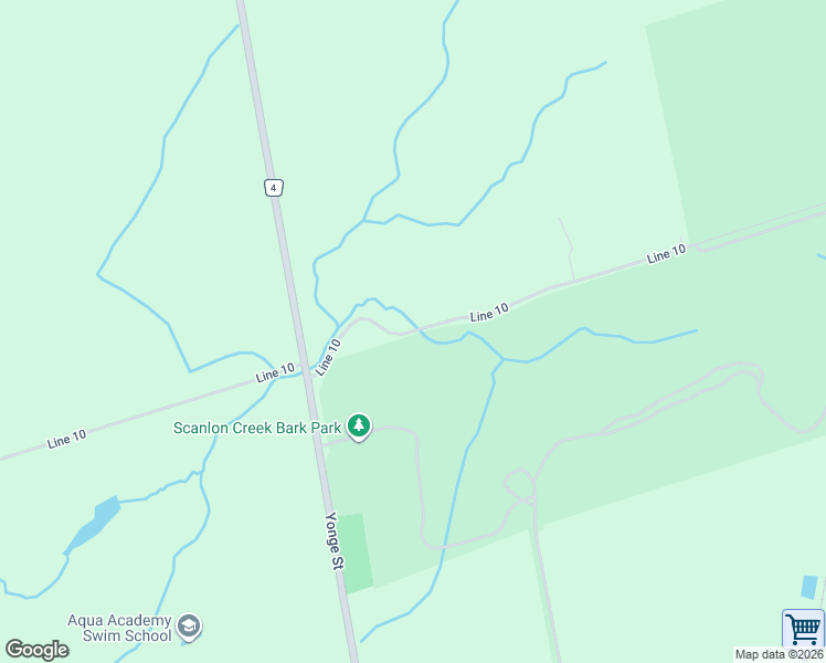 map of restaurants, bars, coffee shops, grocery stores, and more near 2388 Line 10 in Bradford West Gwillimbury