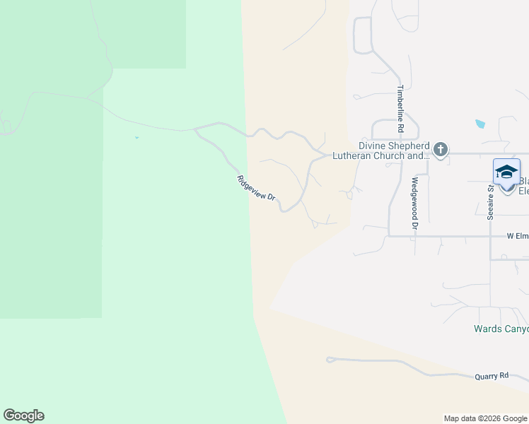 map of restaurants, bars, coffee shops, grocery stores, and more near 6700-7198 East Ridge Road in Blackhawk