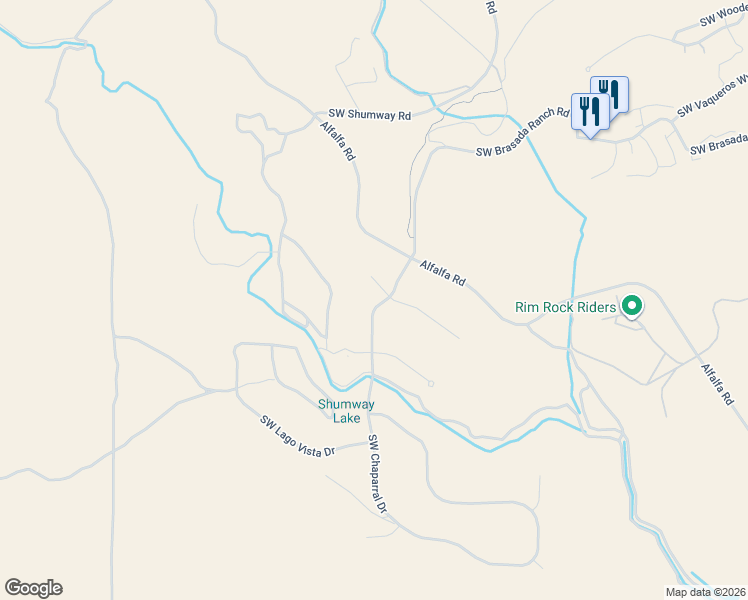 map of restaurants, bars, coffee shops, grocery stores, and more near 16648 Southwest Ranchview Court in Powell Butte