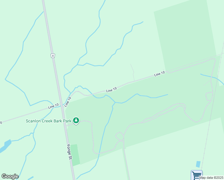 map of restaurants, bars, coffee shops, grocery stores, and more near Concession Road 10 in Bradford West Gwillimbury