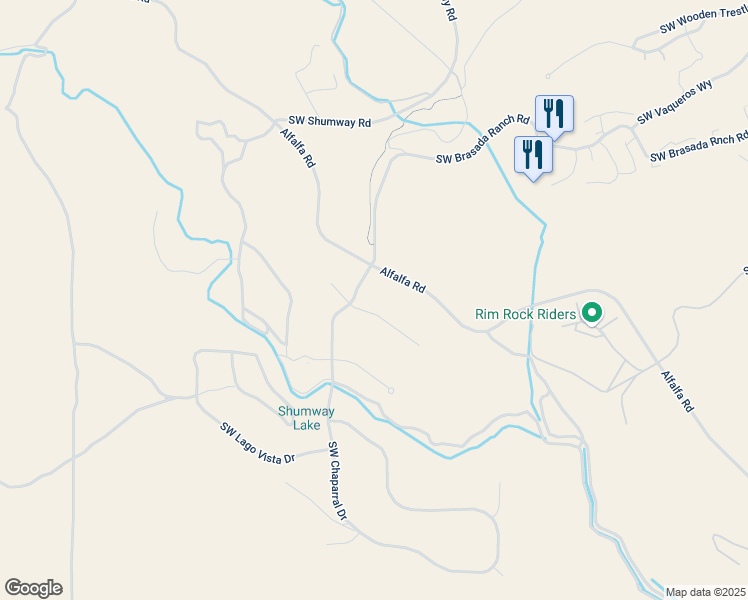 map of restaurants, bars, coffee shops, grocery stores, and more near 16649 Southwest Ranchview Court in Powell Butte