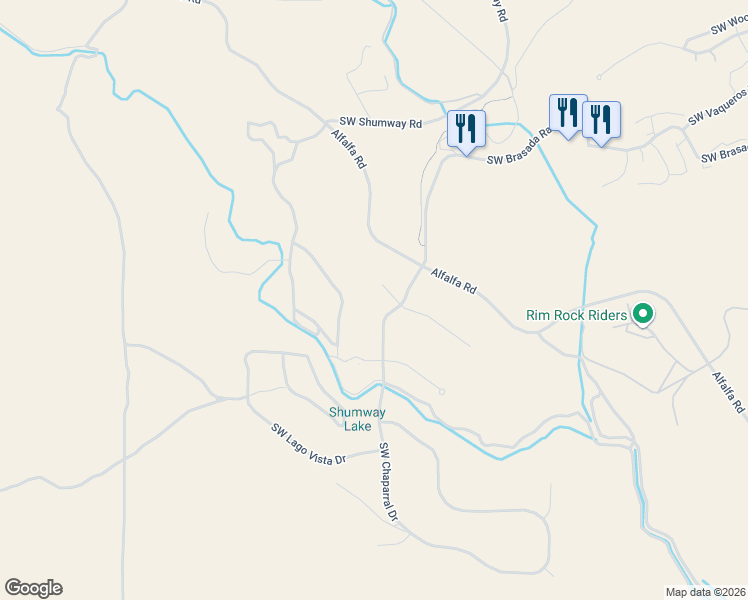 map of restaurants, bars, coffee shops, grocery stores, and more near 16648 Southwest Ranchview Court in Powell Butte