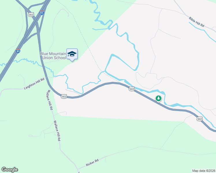 map of restaurants, bars, coffee shops, grocery stores, and more near 1775 U.S. 302 in Newbury