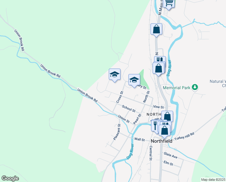 map of restaurants, bars, coffee shops, grocery stores, and more near 408 Vine Street in Northfield