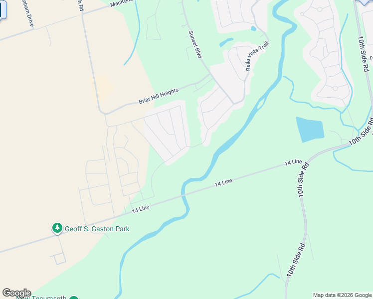 map of restaurants, bars, coffee shops, grocery stores, and more near 133 Ridge Way in New Tecumseth