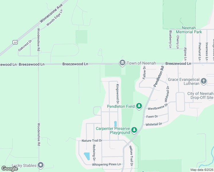 map of restaurants, bars, coffee shops, grocery stores, and more near 1519 Remington Road in Neenah