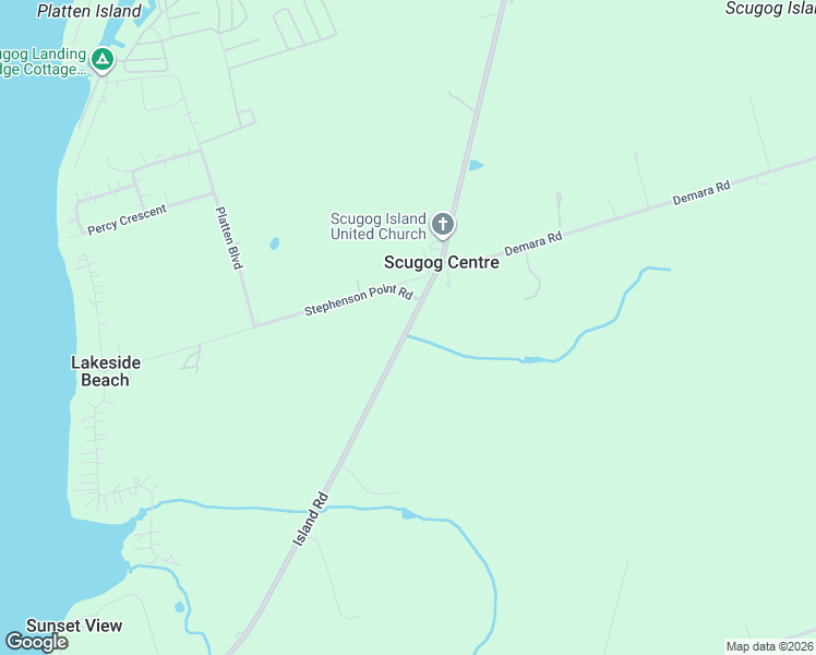 map of restaurants, bars, coffee shops, grocery stores, and more near Island Road in Port Perry
