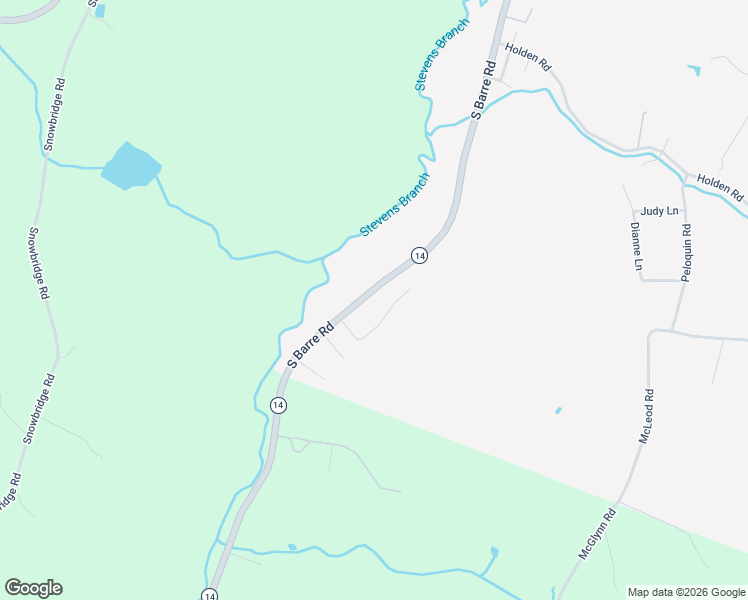 map of restaurants, bars, coffee shops, grocery stores, and more near 1082 South Barre Road in Barre