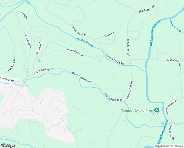 map of restaurants, bars, coffee shops, grocery stores, and more near 71 Rainbow Ridge Road in Garden Valley