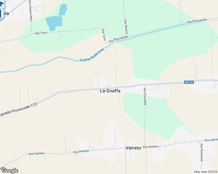 map of restaurants, bars, coffee shops, grocery stores, and more near 148 Via Stradone Sala in La Gnaffa