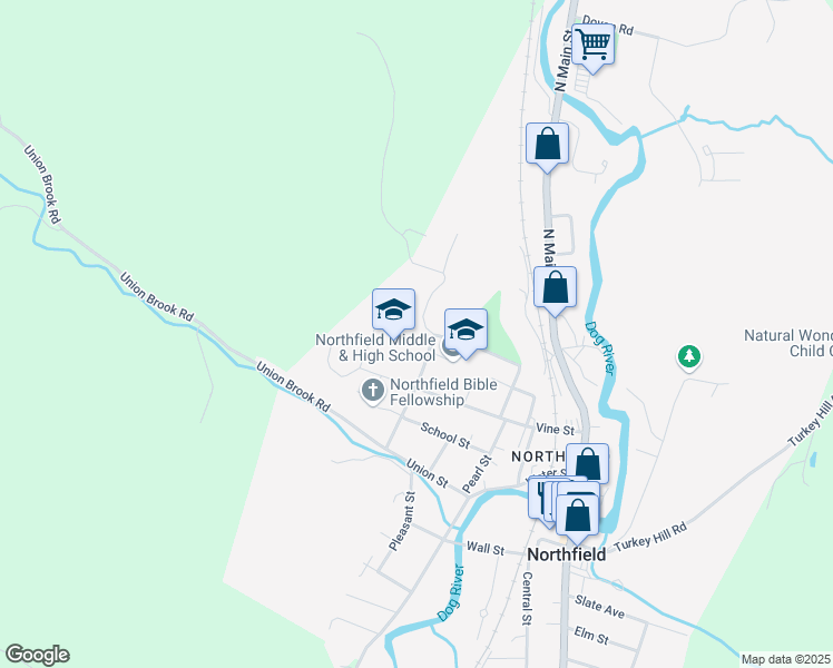 map of restaurants, bars, coffee shops, grocery stores, and more near 10 Cross Street in Northfield