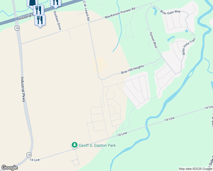 map of restaurants, bars, coffee shops, grocery stores, and more near 241 Ridge Way in New Tecumseth