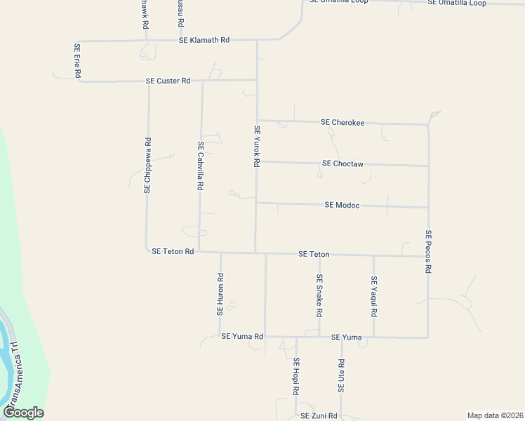 map of restaurants, bars, coffee shops, grocery stores, and more near 16203 Southeast Yurok Road in Prineville