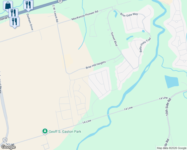 map of restaurants, bars, coffee shops, grocery stores, and more near in New Tecumseth