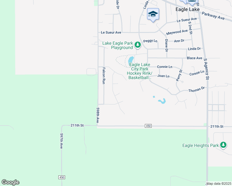 map of restaurants, bars, coffee shops, grocery stores, and more near 100 Redhawk Court in Eagle Lake