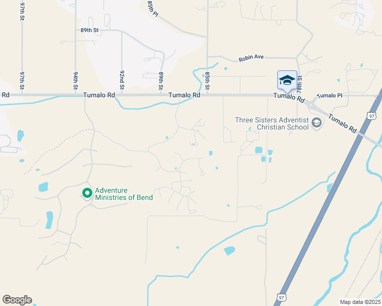 map of restaurants, bars, coffee shops, grocery stores, and more near 20965 Sunset Place in Bend