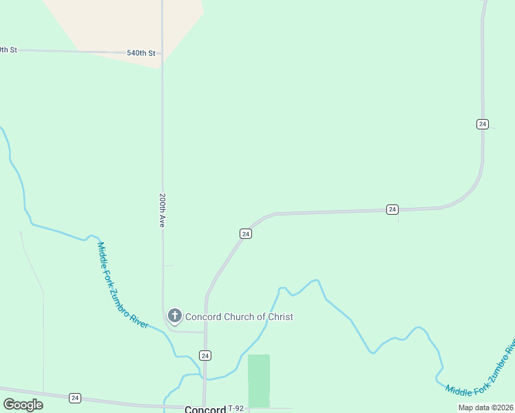 map of restaurants, bars, coffee shops, grocery stores, and more near 20467 County Highway 24 in West Concord