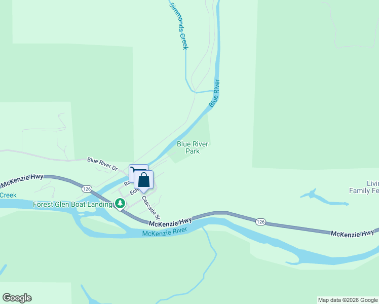 map of restaurants, bars, coffee shops, grocery stores, and more near 51800 Rose Street in Lane County