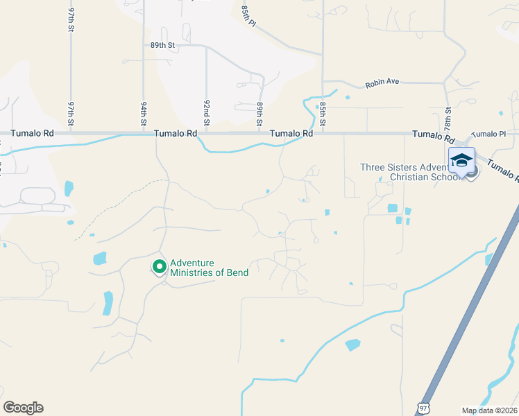 map of restaurants, bars, coffee shops, grocery stores, and more near 64915 Valeview Drive in Bend