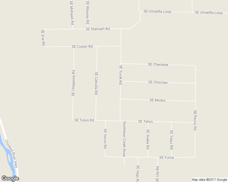 map of restaurants, bars, coffee shops, grocery stores, and more near 16081 Southeast Yurok Road in Prineville