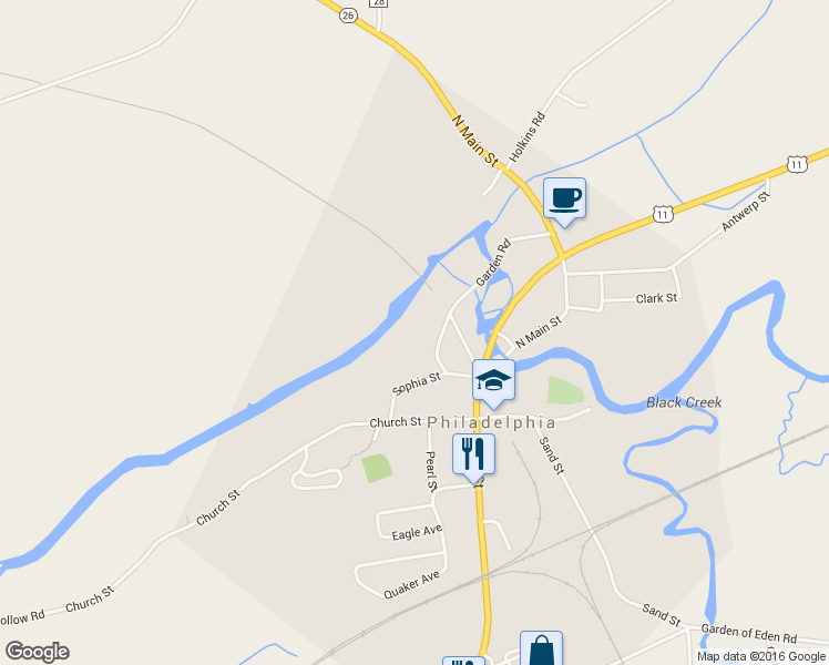 map of restaurants, bars, coffee shops, grocery stores, and more near 11 Garden Road in Philadelphia