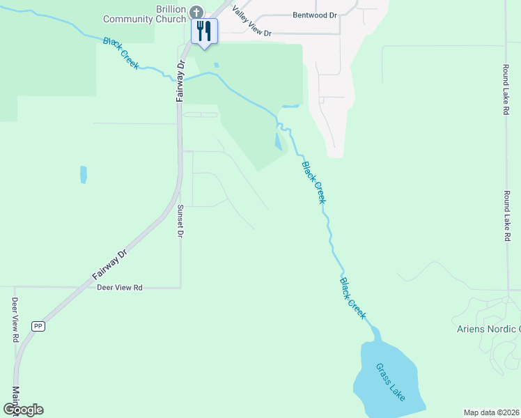 map of restaurants, bars, coffee shops, grocery stores, and more near 331 Ridgeway Drive in Brillion