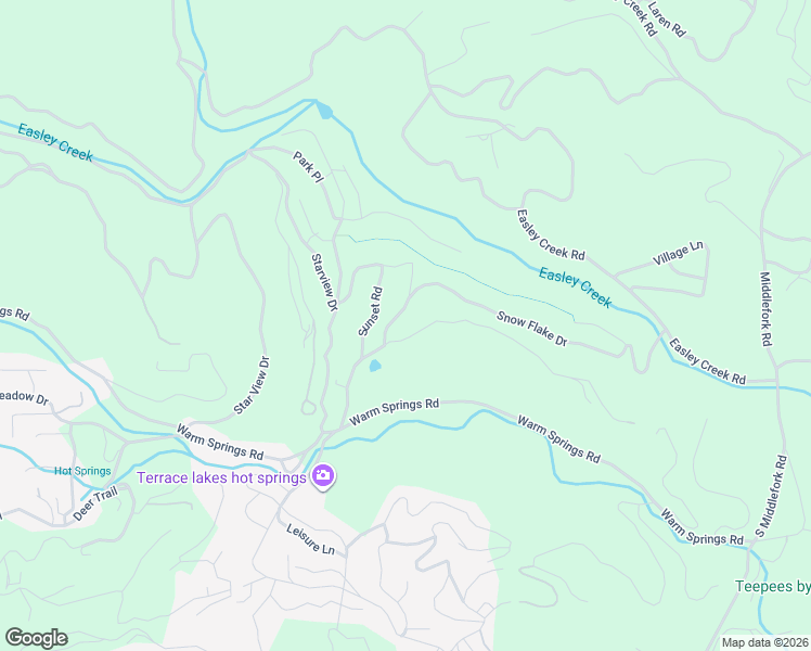 map of restaurants, bars, coffee shops, grocery stores, and more near 9 Snow Flake Drive in Garden Valley