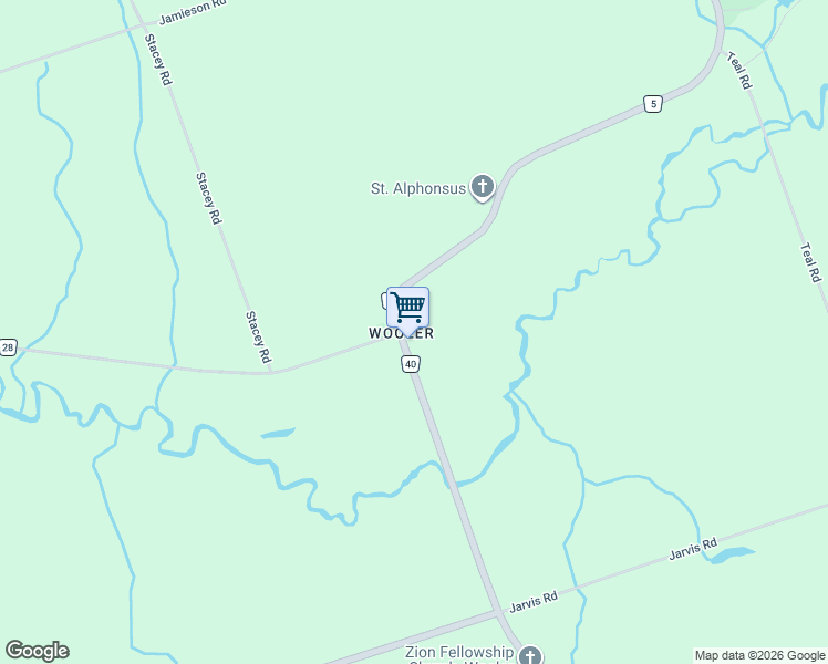 map of restaurants, bars, coffee shops, grocery stores, and more near in Quinte West
