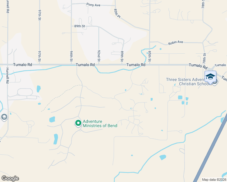 map of restaurants, bars, coffee shops, grocery stores, and more near 64915 Valeview Drive in Bend