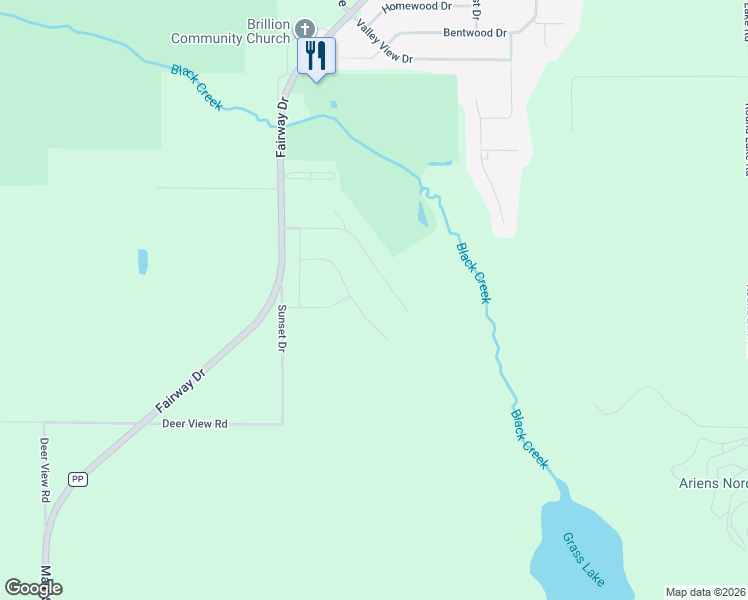 map of restaurants, bars, coffee shops, grocery stores, and more near 331 Ridgeway Drive in Brillion