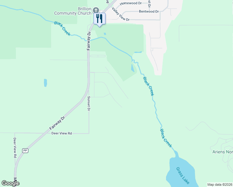 map of restaurants, bars, coffee shops, grocery stores, and more near 331 Ridgeway Drive in Brillion
