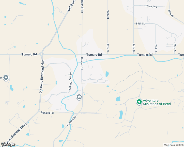 map of restaurants, bars, coffee shops, grocery stores, and more near 64900 Hunnell Road in Bend