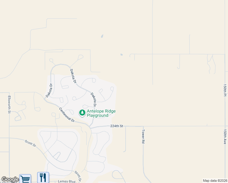 map of restaurants, bars, coffee shops, grocery stores, and more near 385 Mickelson Court in Box Elder