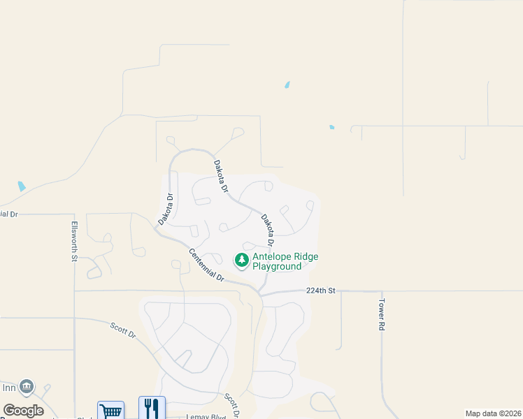 map of restaurants, bars, coffee shops, grocery stores, and more near 1184 Dakota Drive in Box Elder