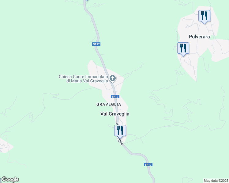 map of restaurants, bars, coffee shops, grocery stores, and more near 108 Via Graveglia in Val Graveglia