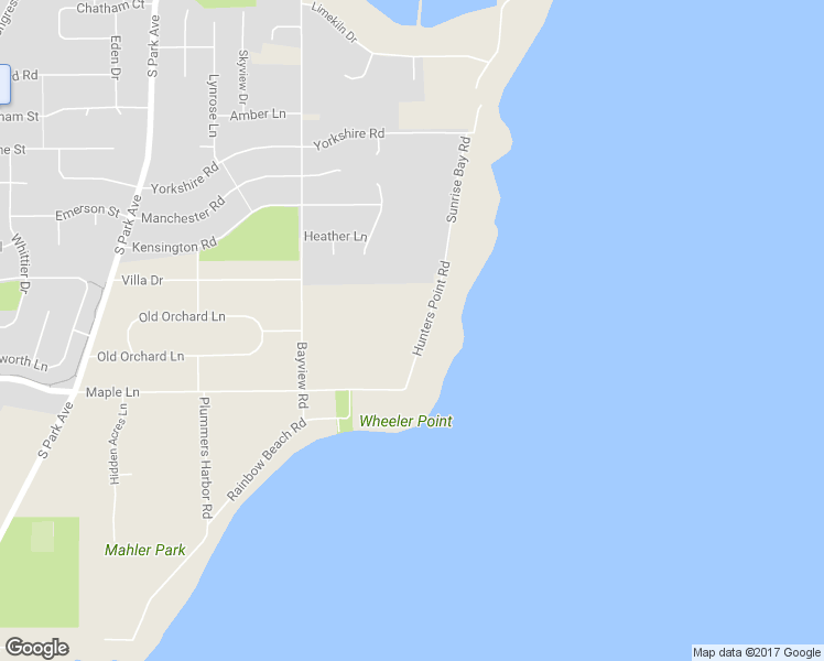 map of restaurants, bars, coffee shops, grocery stores, and more near 599 Hunters Point Road in Neenah