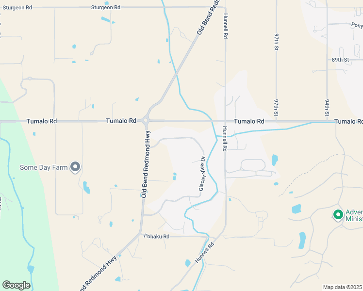 map of restaurants, bars, coffee shops, grocery stores, and more near 64945 Glacier View Drive in Bend