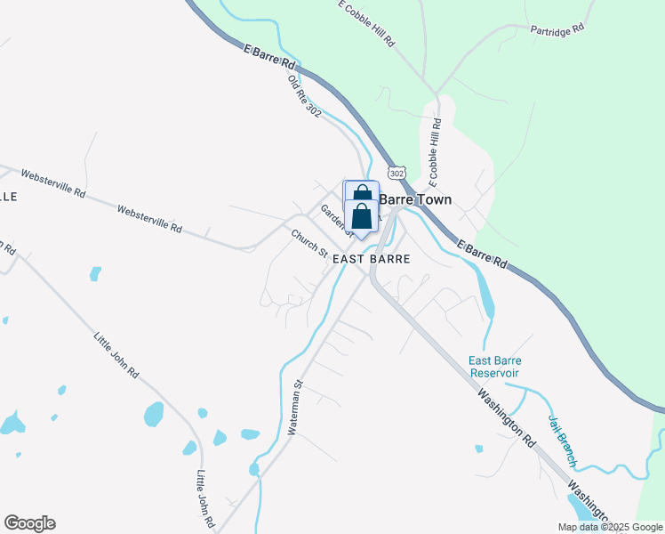 map of restaurants, bars, coffee shops, grocery stores, and more near 6 Church Street in Barre