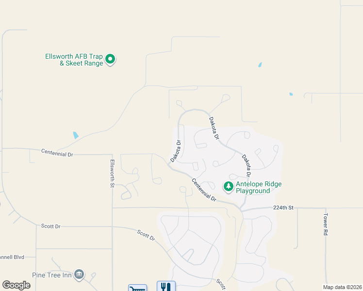 map of restaurants, bars, coffee shops, grocery stores, and more near 1374 Dakota Drive in Box Elder