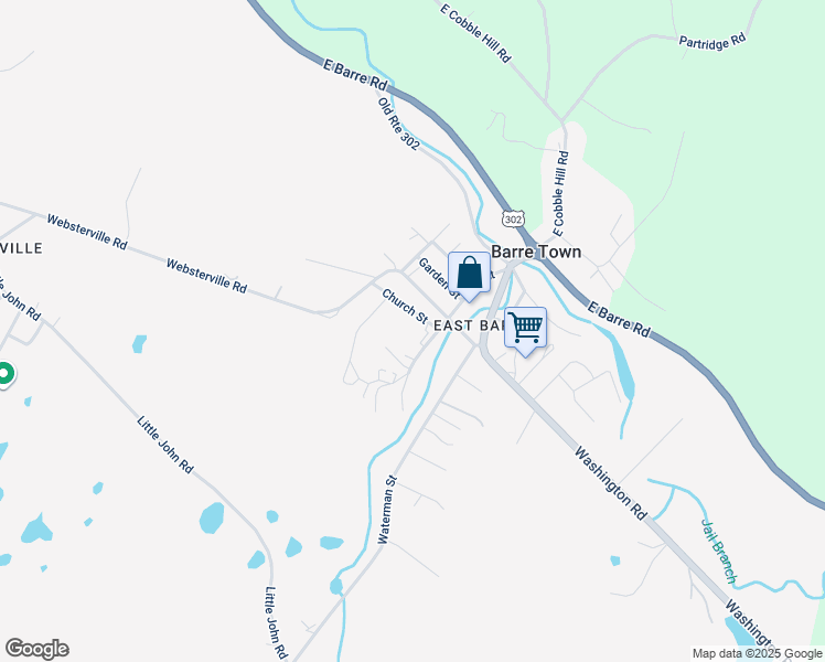 map of restaurants, bars, coffee shops, grocery stores, and more near 6 Church Street in Barre