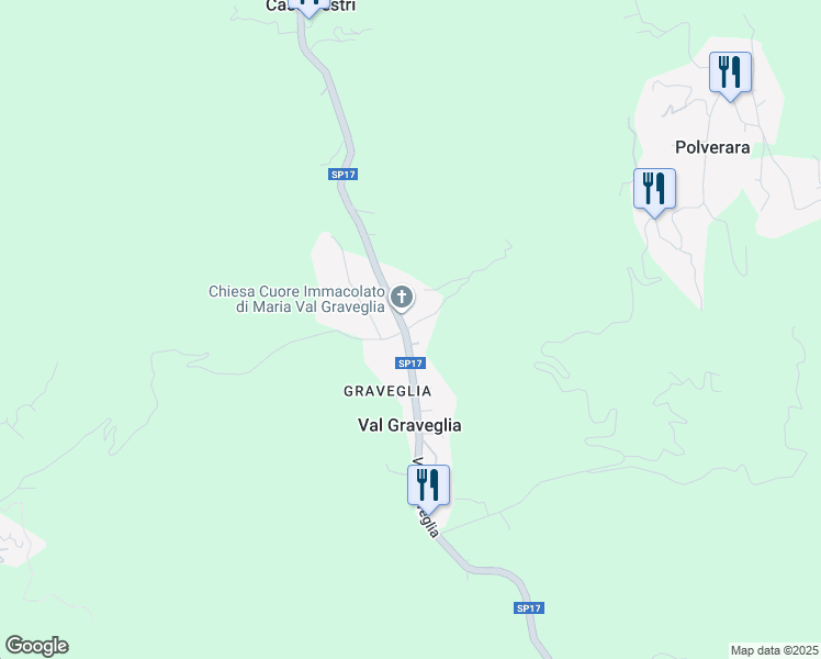 map of restaurants, bars, coffee shops, grocery stores, and more near 108 Via Graveglia in Val Graveglia