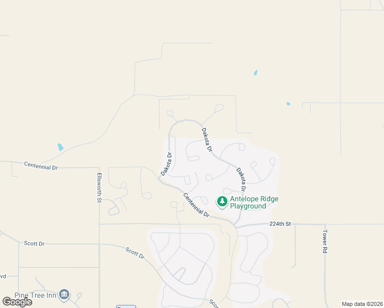 map of restaurants, bars, coffee shops, grocery stores, and more near Dunn Court in Ellsworth Air Force Base