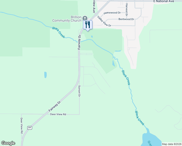 map of restaurants, bars, coffee shops, grocery stores, and more near 1112 Autumn Drive in Brillion