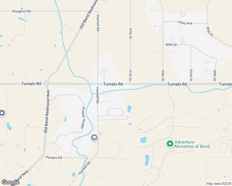 map of restaurants, bars, coffee shops, grocery stores, and more near 64954 Hunnell Road in Bend
