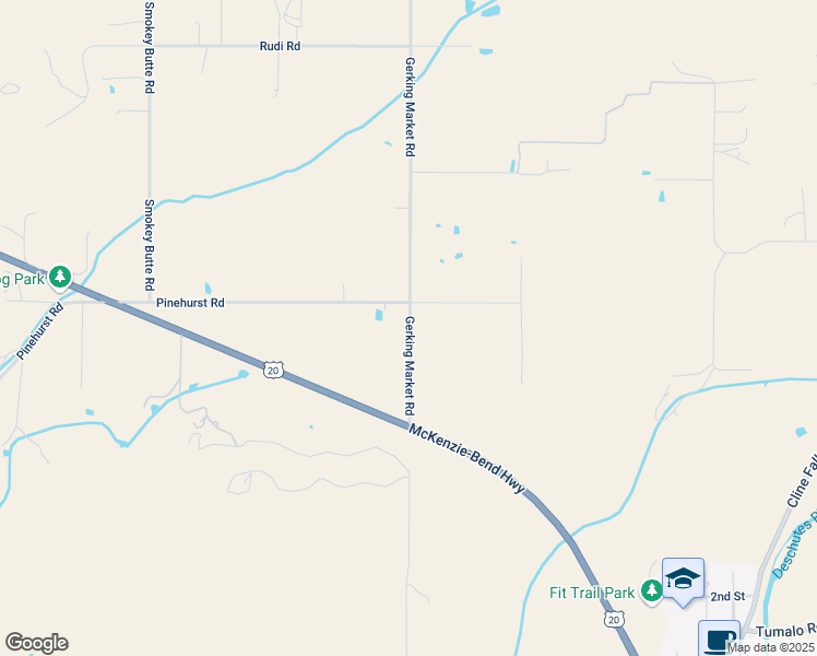 map of restaurants, bars, coffee shops, grocery stores, and more near 64970 Gerking Market Road in Bend