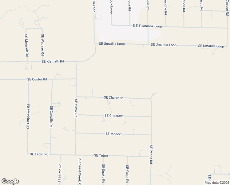 map of restaurants, bars, coffee shops, grocery stores, and more near 3597 Southeast Cherokee in Prineville