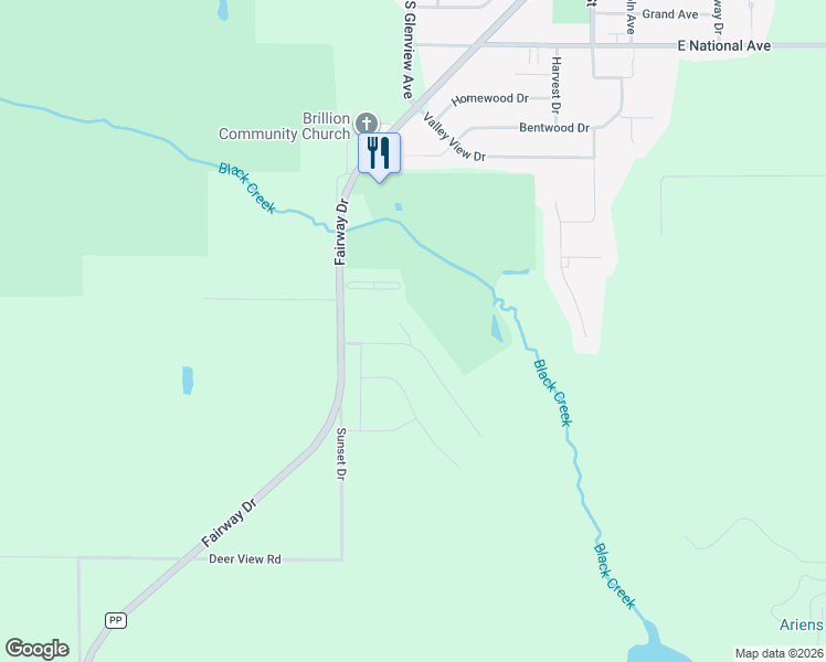 map of restaurants, bars, coffee shops, grocery stores, and more near 476 Ridgeway Court in Brillion